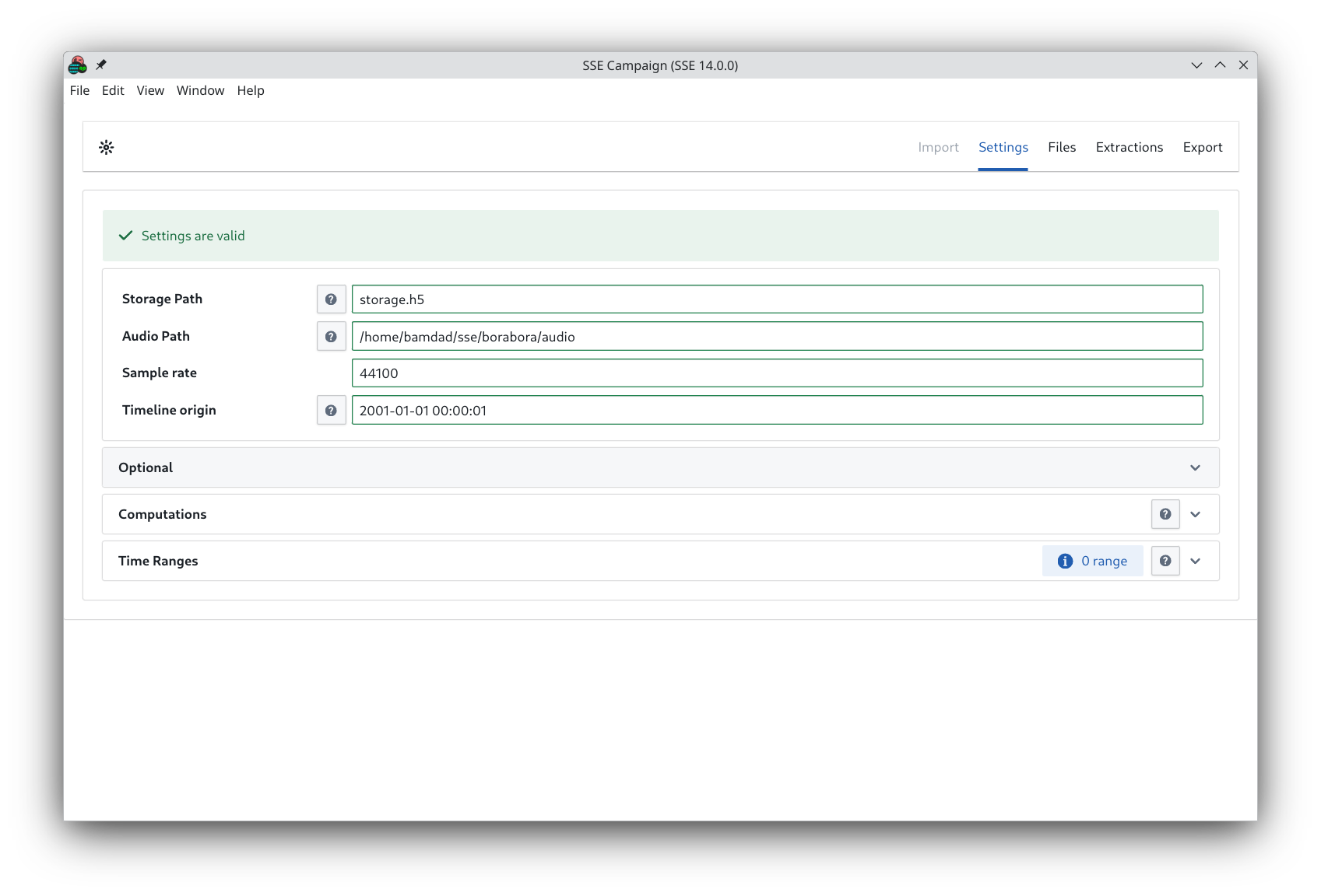 Campaign's module settings screen