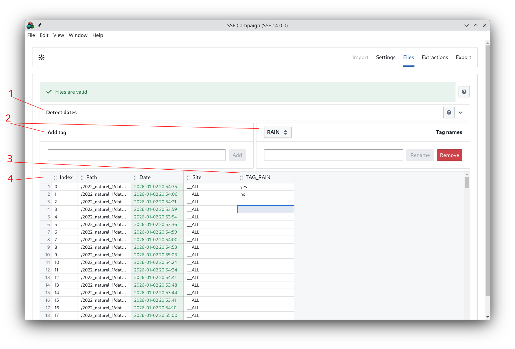 Campaign's module files screen